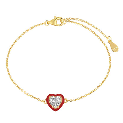 [Polaidi Jewelry]Sparkling Romantic Heart Shape Lover Bracelet