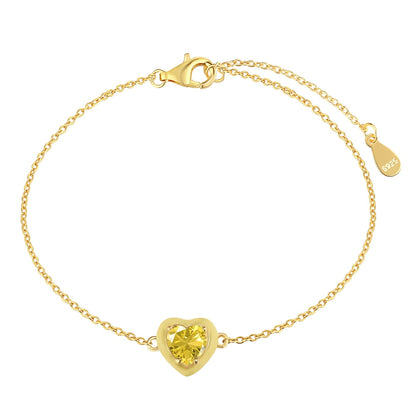 [Polaidi Jewelry]Sparkling Romantic Heart Shape Lover Bracelet