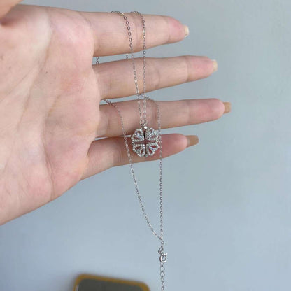 [Polaidi Jewelry]Ornate Heart Cut Flower Shape Necklace