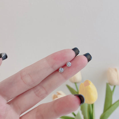 [Polaidi Jewelry]Sparkling Colorful Round Shape Earrings