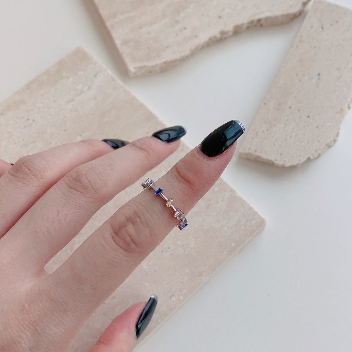 [Polaidi Jewelry]Unique Trapezoid Cut Daily Ring