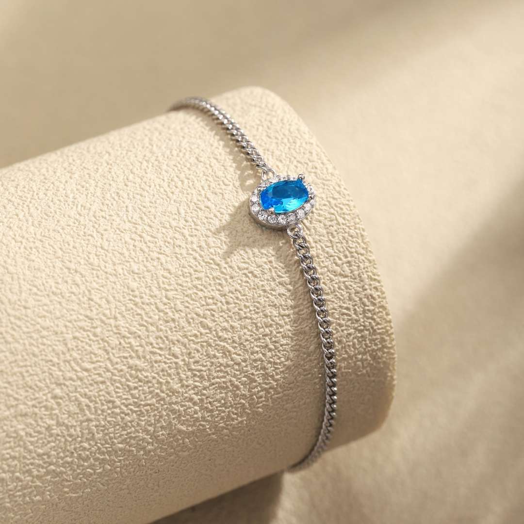 [Polaidi Jewelry]Exquisite Oval Shape Bracelet