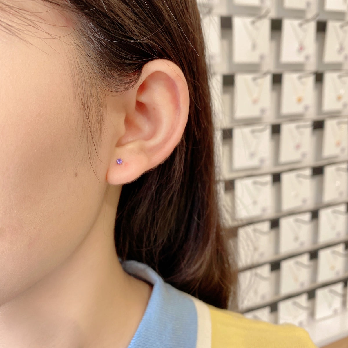 [Polaidi Jewelry]Delicate Solitaire Earrings