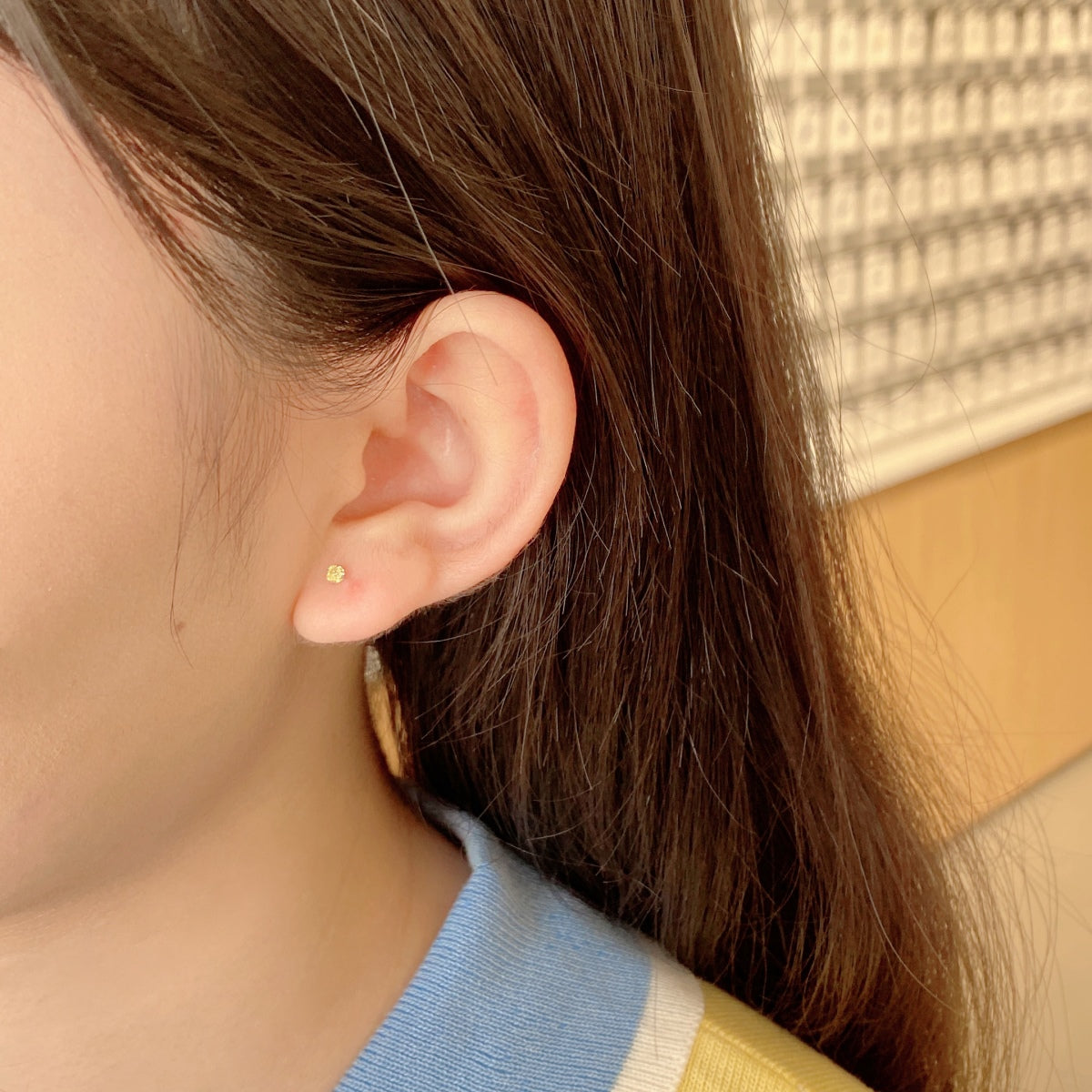 [Polaidi Jewelry]Delicate Solitaire Earrings