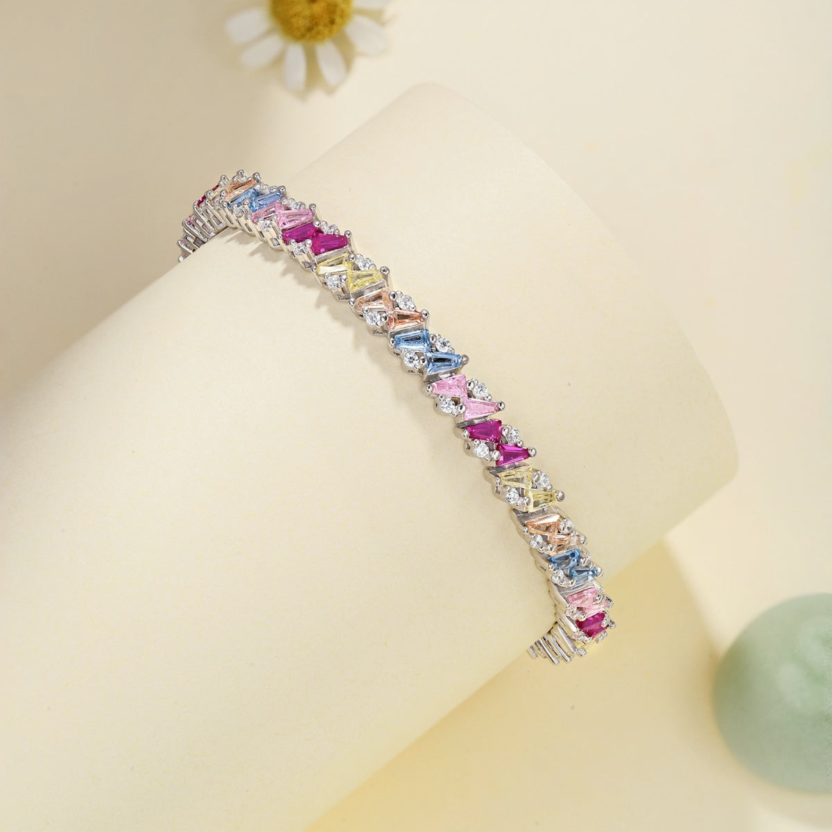 [Polaidi Jewelry]Ornate Sparkling Multi Cut Party Bracelet