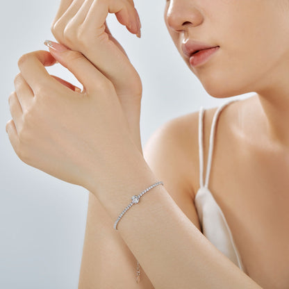 [Polaidi Jewelry]0.75 Carat Exquisite Oval Cut Daily Bracelet