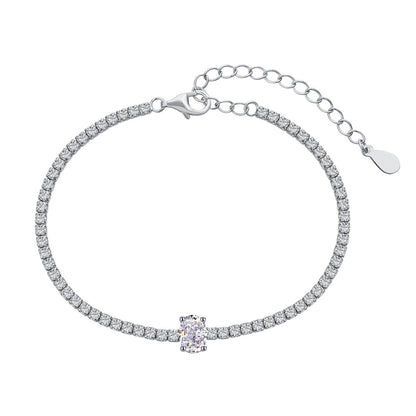 [Polaidi Jewelry]0.75 Carat Exquisite Oval Cut Daily Bracelet