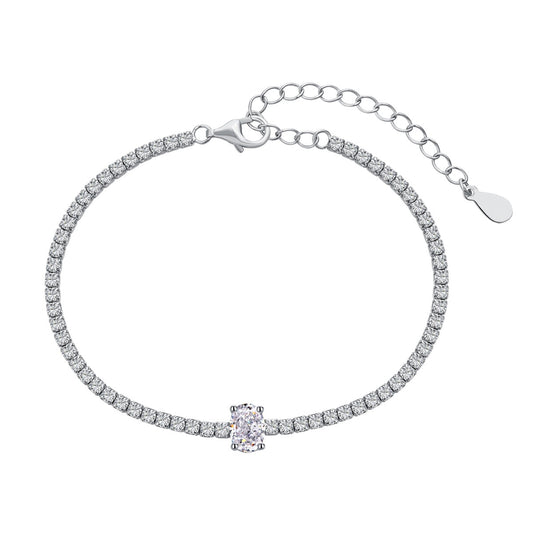 [Polaidi Jewelry]0.75 Carat Exquisite Oval Cut Daily Bracelet