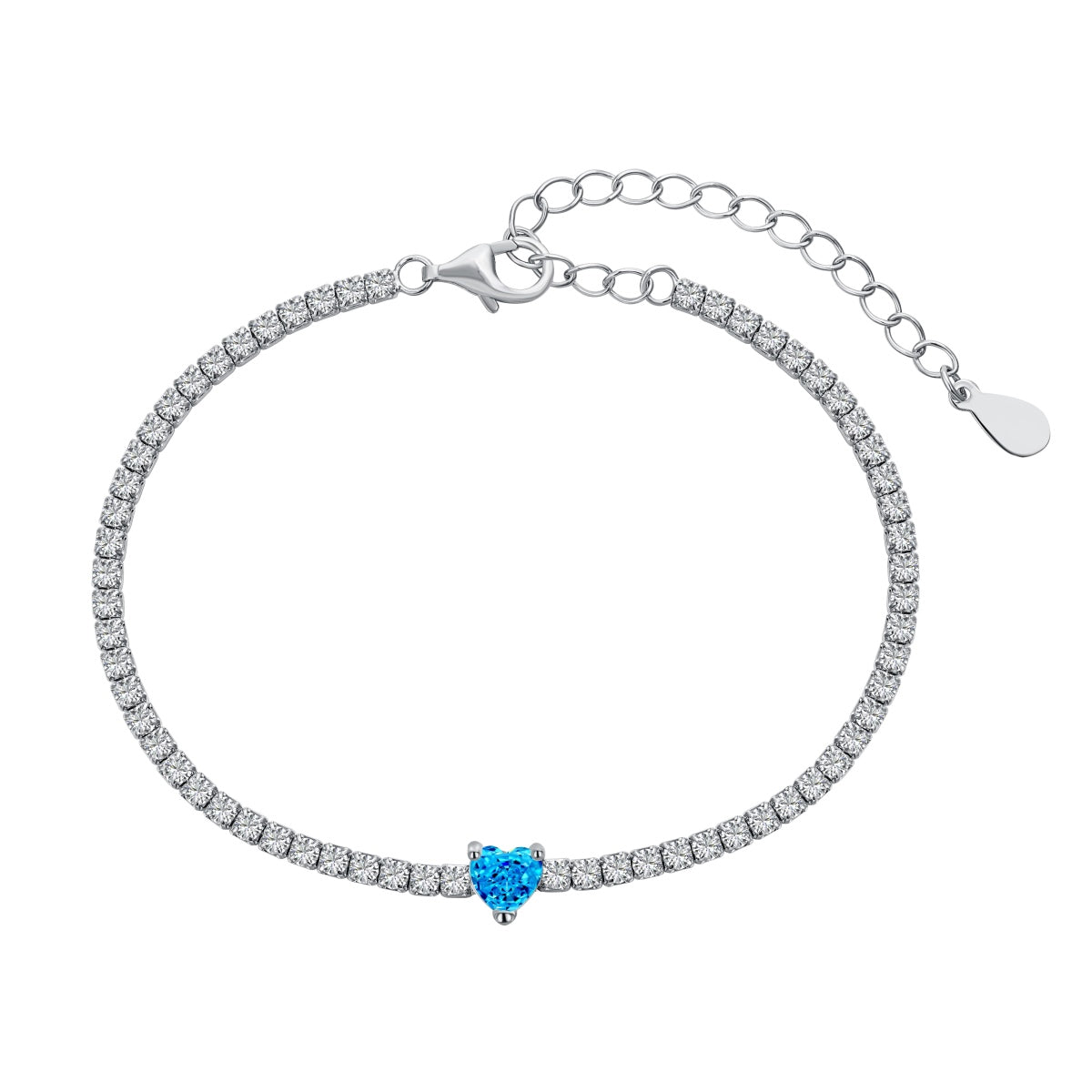 [Polaidi Jewelry]0.5 Carat Elegant Romantic Heart Shape Lover Bracelet
