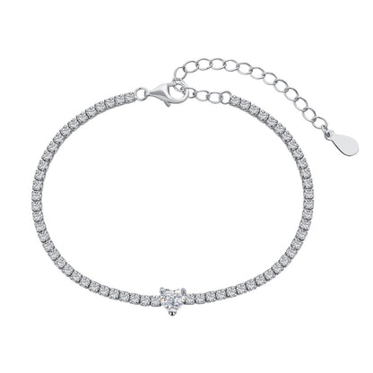 [Polaidi Jewelry]0.5 Carat Elegant Romantic Heart Shape Lover Bracelet