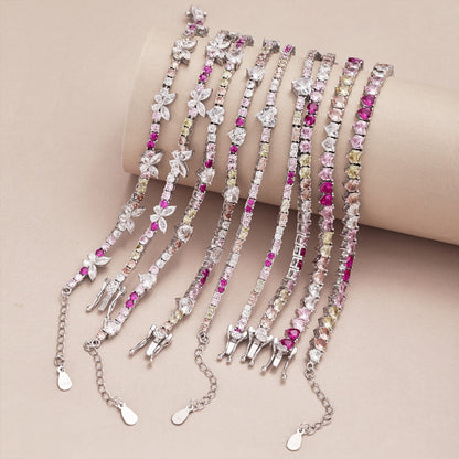 [Polaidi Jewelry]Romantic Heart Shape Round Cut Lover Bracelet