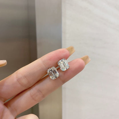 [Polaidi Jewelry]Dazzling Square Shape Earrings