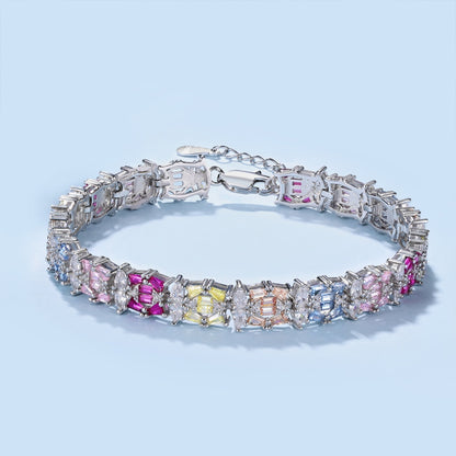 [Polaidi Jewelry]Delicate Colorful Multi Cut Party Bracelet