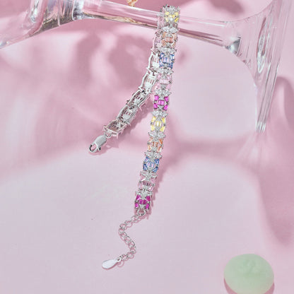 [Polaidi Jewelry]Delicate Colorful Multi Cut Party Bracelet