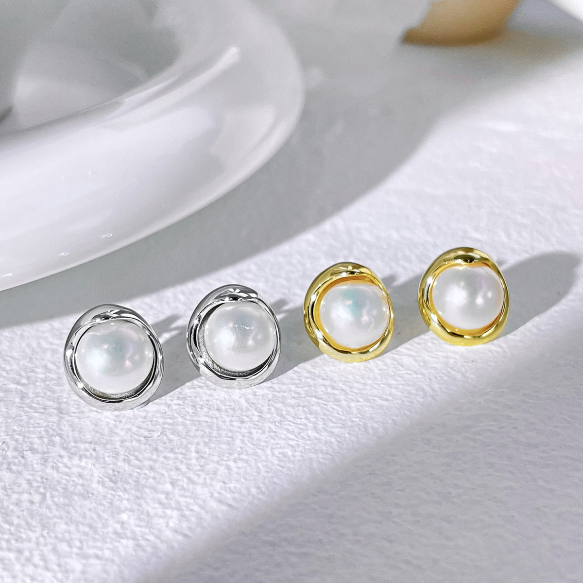 [Polaidi Jewelry]Dainty Bread Pearl Earrings