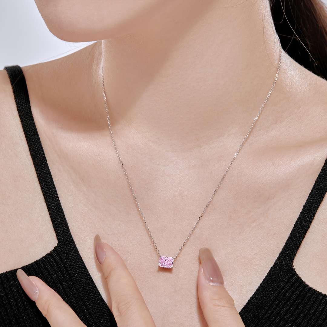[Polaidi Jewelry]Luxurious Square Shape Colorful Necalack