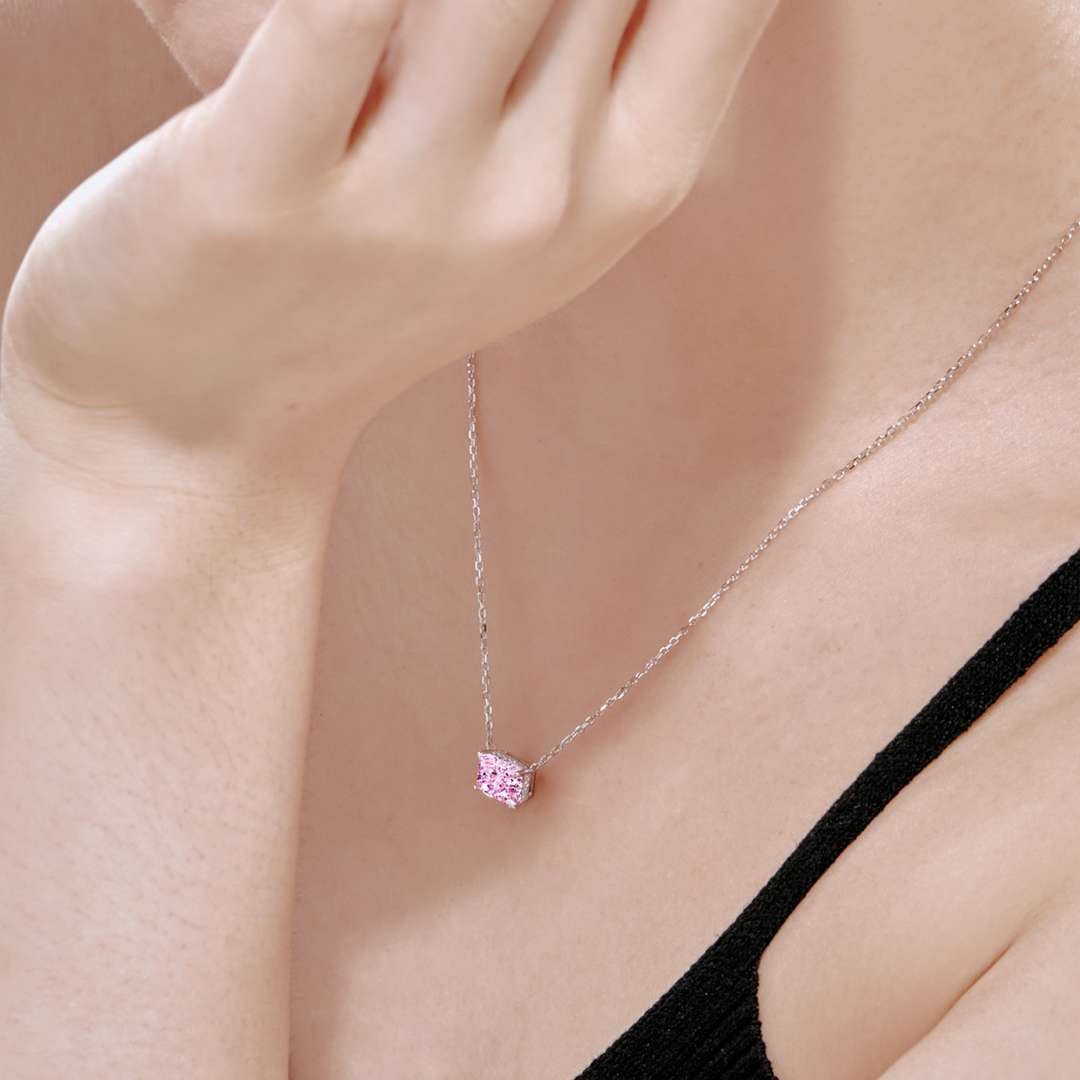 [Polaidi Jewelry]Luxurious Square Shape Colorful Necalack
