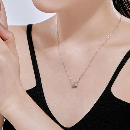 [Polaidi Jewelry]Luxurious Square Shape Colorful Necalack