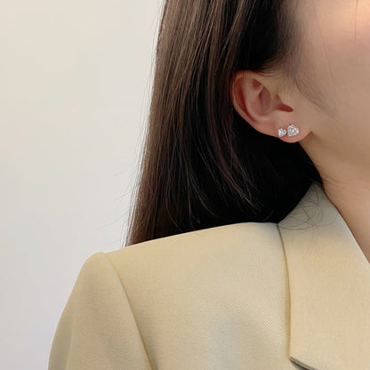 [Polaidi Jewelry]Double Heart-Shape Classic Princess Style Earrings