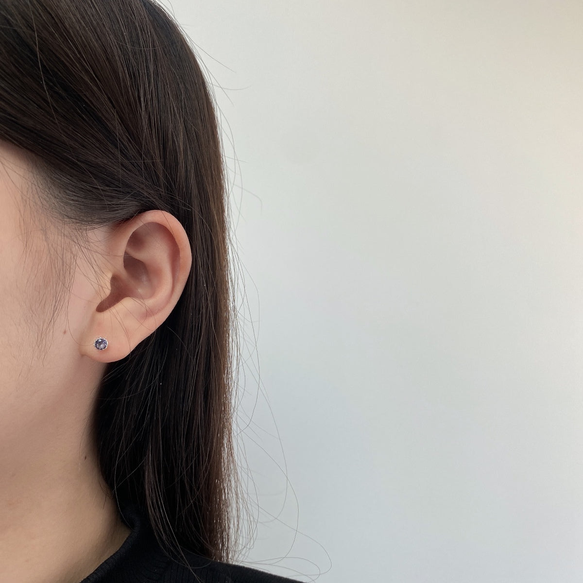 [Polaidi Jewelry]Sparkling Colorful Round Shape Earrings