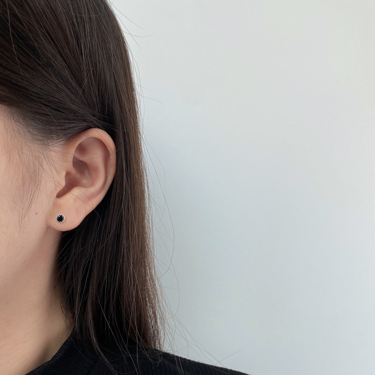 [Polaidi Jewelry]Sparkling Colorful Round Shape Earrings