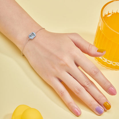 [Polaidi Jewelry]2.0 Carat Sparkling Colorful Emerald Cut Daily Bracelet
