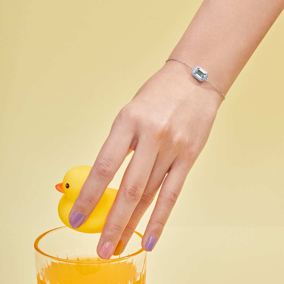 [Polaidi Jewelry]2.0 Carat Sparkling Colorful Emerald Cut Daily Bracelet