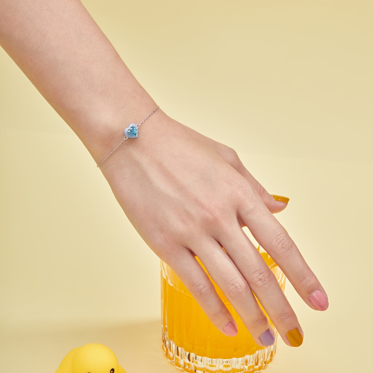 [Polaidi Jewelry]Sparkling Romantic Heart Shape Lover Bracelet