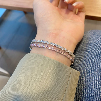 [Polaidi Jewelry]Dazzling Romantic Heart Shape Lover Bracelet