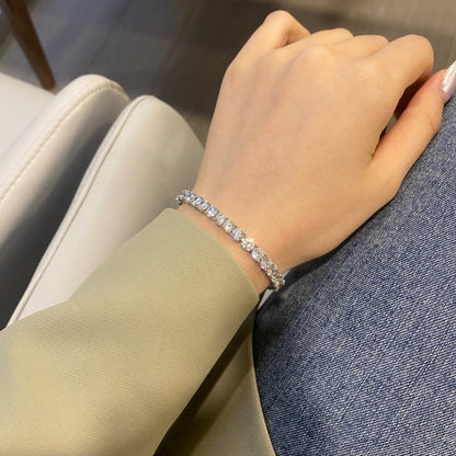 [Polaidi Jewelry]Ornate Sparkling Round Cut Wedding Bracelet