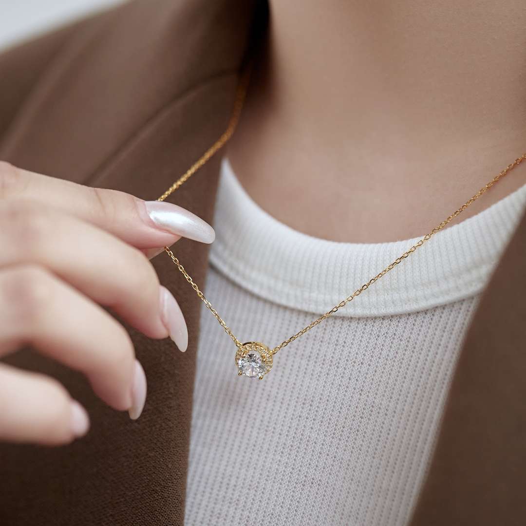[Polaidi Jewelry]Luxurious Round Cut Necklace