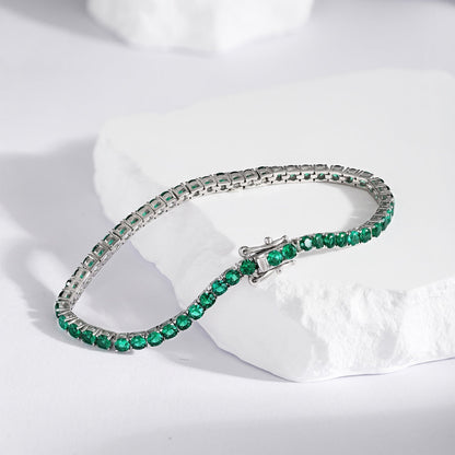 [Polaidi Jewelry]Radiant Colorful Round Cut Party Bracelet
