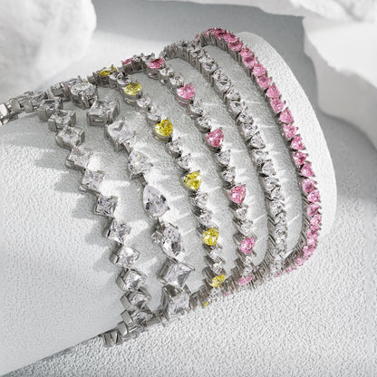 [Polaidi Jewelry]Unique Exquisite Multi Cut Daily Bracelet