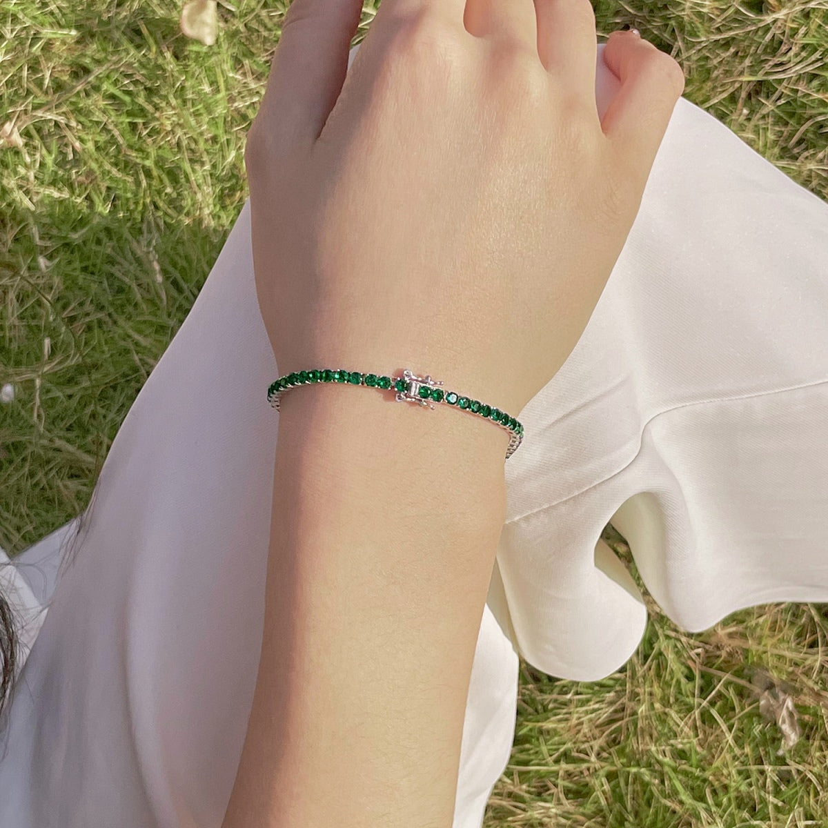 [Polaidi Jewelry]Radiant Colorful Round Cut Party Bracelet