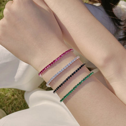 [Polaidi Jewelry]Radiant Colorful Round Cut Party Bracelet