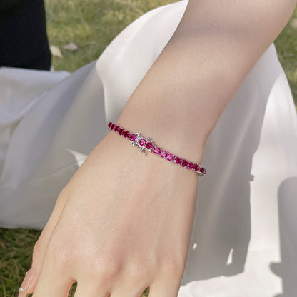 [Polaidi Jewelry]Radiant Colorful Round Cut Party Bracelet