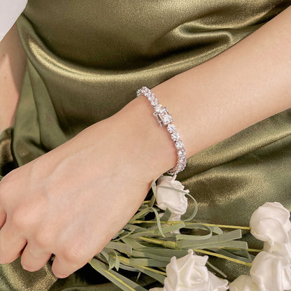 [Polaidi Jewelry]Ornate Sparkling Round Cut Wedding Bracelet