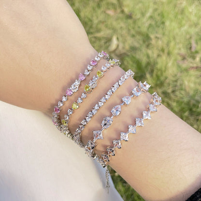 [Polaidi Jewelry]Dazzling Romantic Heart Shape Lover Bracelet