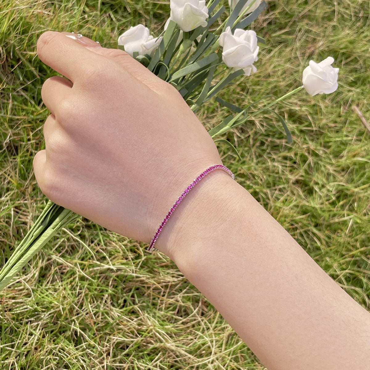 [Polaidi Jewelry]Radiant Colorful Round Cut Party Bracelet