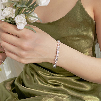 [Polaidi Jewelry]Unique Exquisite Multi Cut Daily Bracelet