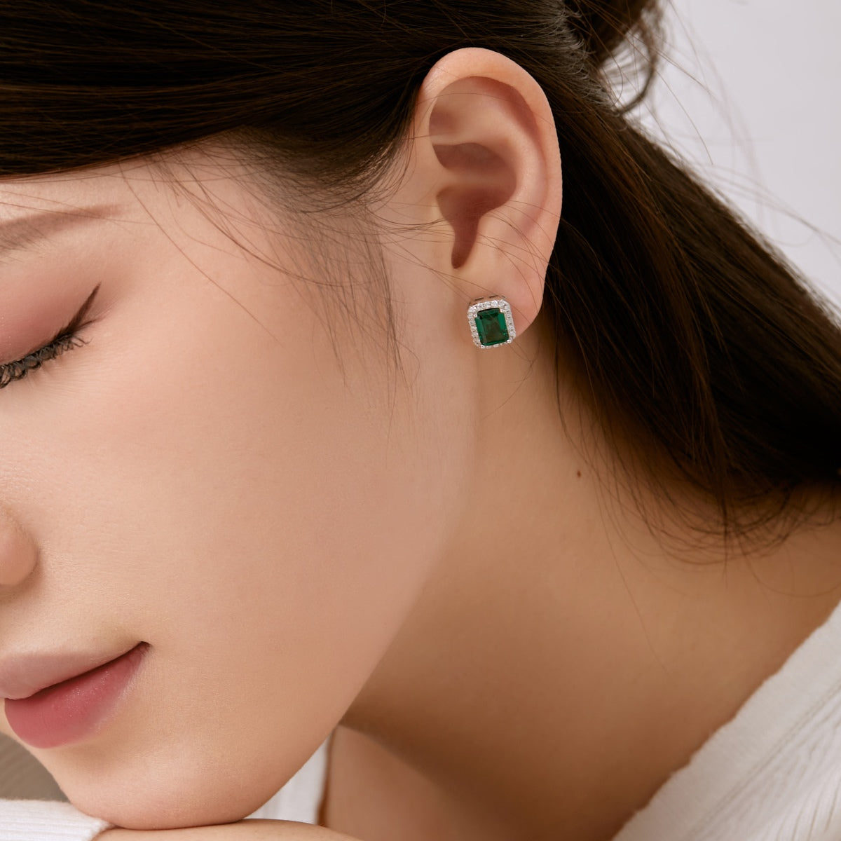 [Polaidi Jewelry]Luxurious Dainty Emerald Cut Banquet Earrings