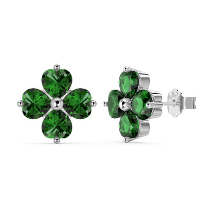[Polaidi Jewelry]Four-Leaf Clover Ball Earrings