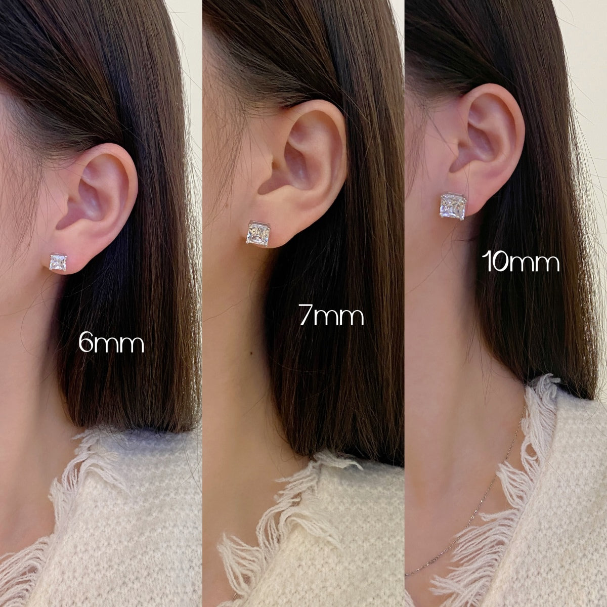 [Polaidi Jewelry]Delicate Square Shape Earrings