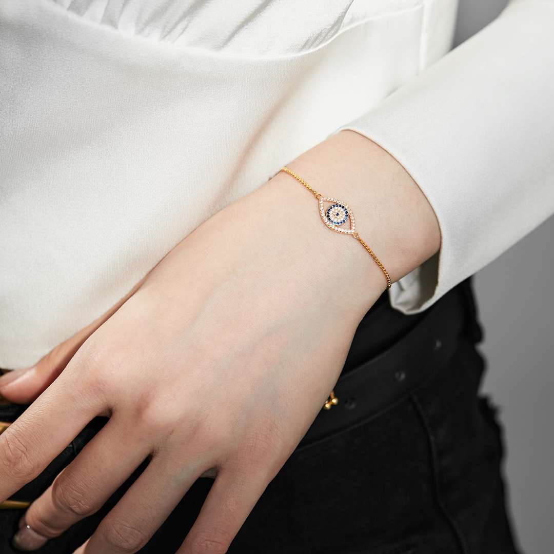 [Polaidi Jewelry]Dazzling Eye Shape Necklace