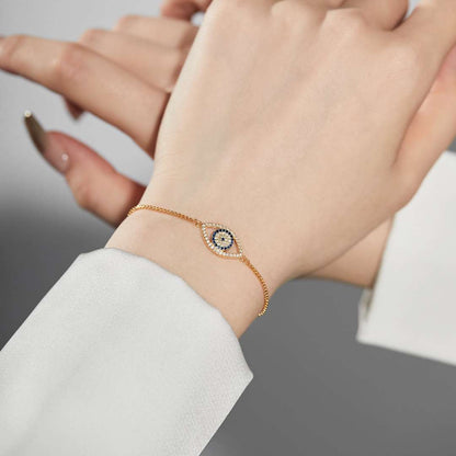 [Polaidi Jewelry]Dazzling Eye Shape Necklace