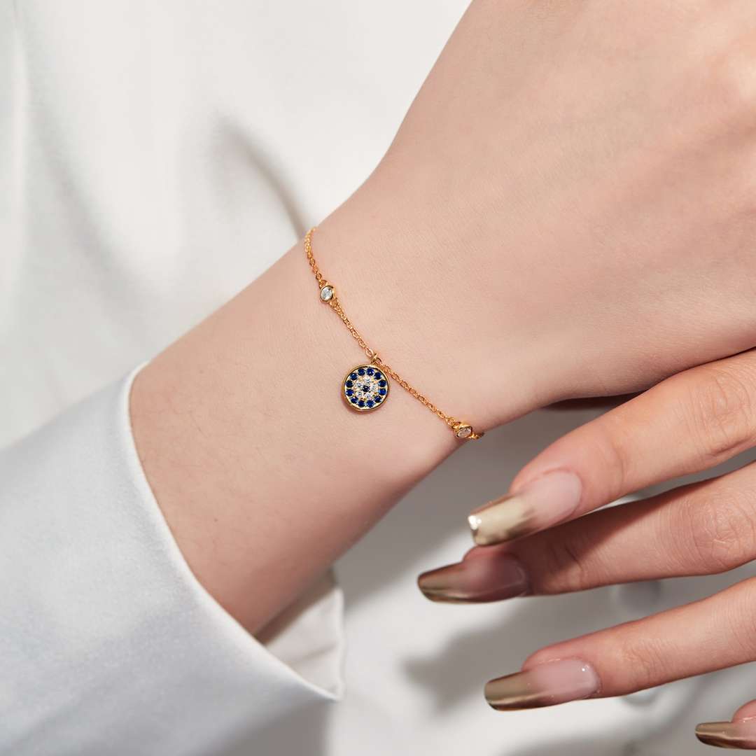 [Polaidi Jewelry]Devil's Eye Round Shape Bracelet