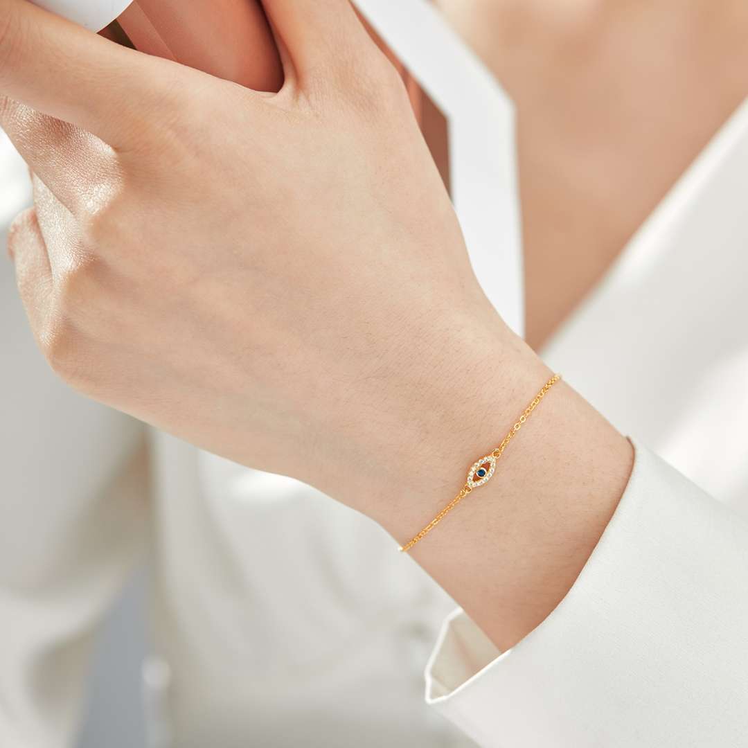 [Polaidi Jewelry]Evil Eye Shape Necklace