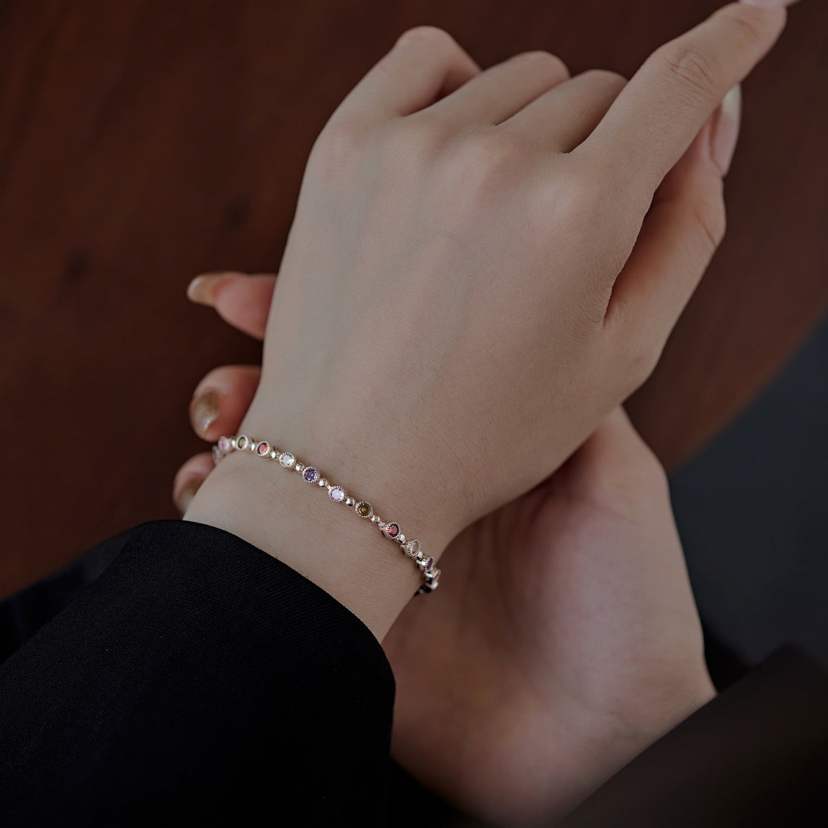[Polaidi Jewelry]Sparkling Exquisite Round Cut Party Bracelet