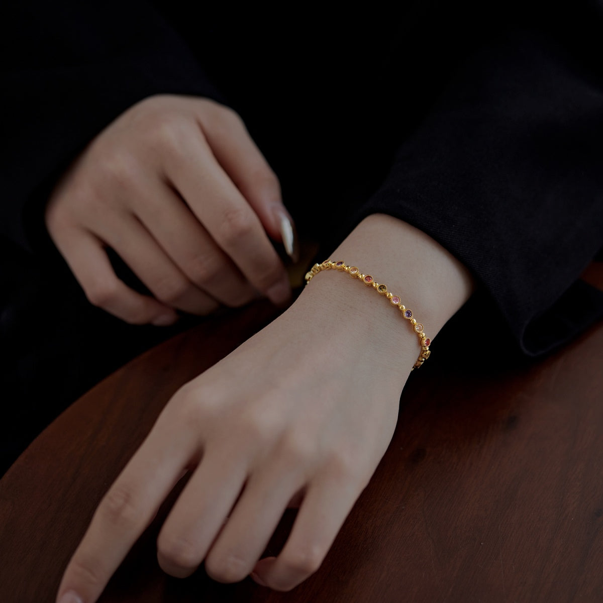 [Polaidi Jewelry]Sparkling Exquisite Round Cut Party Bracelet
