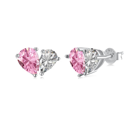 [Polaidi Jewelry]Dazzling Elegant Heart Cut Lover Earrings